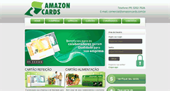Desktop Screenshot of amazoncards.com.br